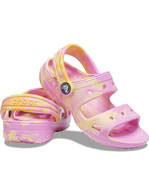 Crocs Kids Classic Marbled Tie-Dye Sandal (Toddler)