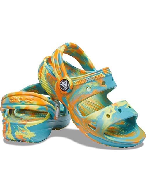 Crocs Kids Classic Marbled Tie-Dye Sandal (Toddler)