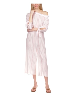 Striped One-Shoulder Jumpsuit