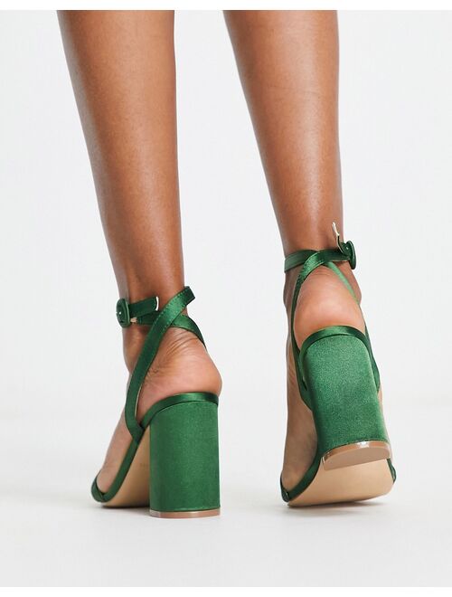 Be Mine Wink block heeled sandals in emerald