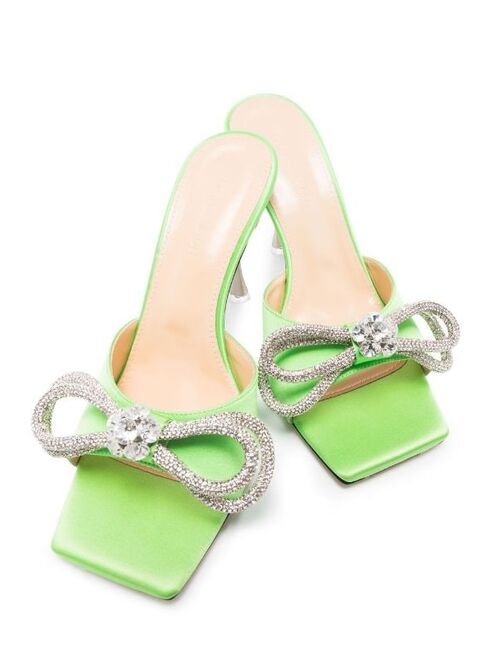 MACH & MACH Double Bow crystal-embellished sandals