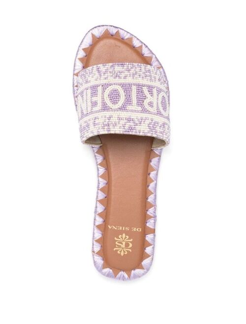 DE SIENA SHOES Portofino beaded 15mm slides