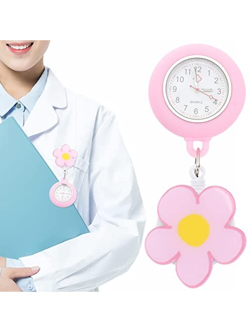 ibasenice Nurse Watch Nursing Watch with Clip Doctor Mini Pocket Watch Personalized Lapel Watches Digital Quartz Nurse Watch