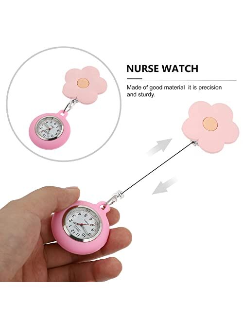 ibasenice Nurse Watch Nursing Watch with Clip Doctor Mini Pocket Watch Personalized Lapel Watches Digital Quartz Nurse Watch