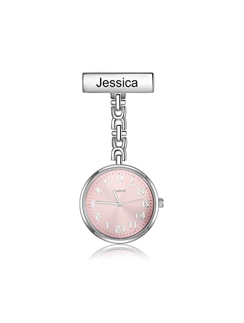 Generic Nurse Watches for Nurses Doctors, Custom Nurse Watches Hanging Engraved Name Lapel Pin Watch on Nursing Watch, Personalized Nurses Pocket Watches for Graduation B