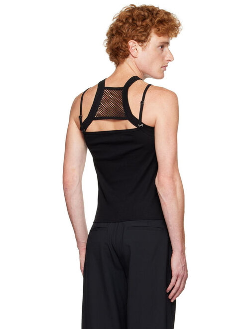 DION LEE SSENSE Exclusive Black Net Holster Tank Top