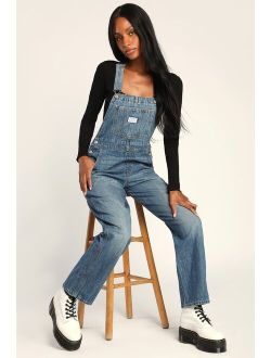 Vintage Denim Medium Wash Overalls