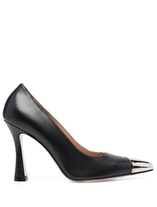 PINKO metallic-toecap pointed-toe pumps