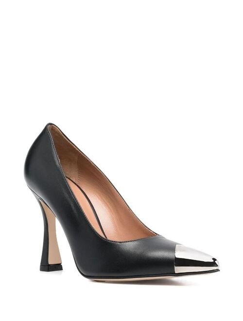 PINKO metallic-toecap pointed-toe pumps