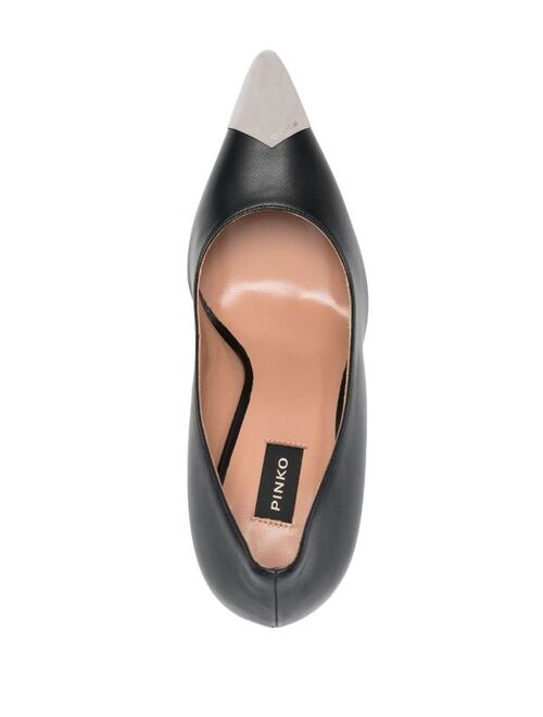 PINKO metallic-toecap pointed-toe pumps