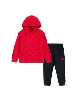 Toddler Boys Nike Club Printed Hoodie Set