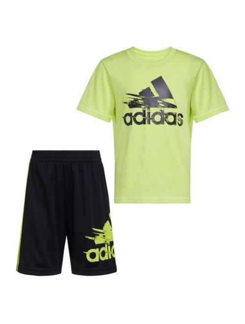 adidas Little Boys Graphic Shorts, 2 Piece Set