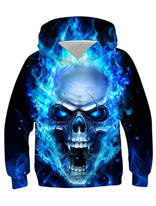 UNICOMIDEA Boys Girls 3D Print Pullover Hoodie Kids Hooded Sweatshirts with Pocket for 6-16T