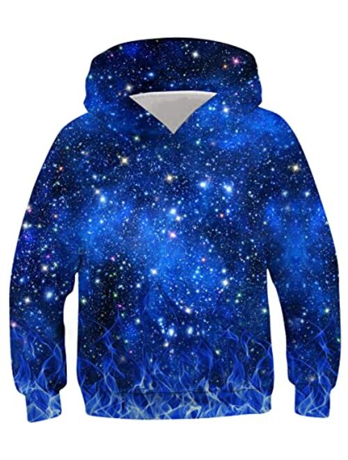 UNICOMIDEA Boys Girls 3D Print Pullover Hoodie Kids Hooded Sweatshirts with Pocket for 6-16T