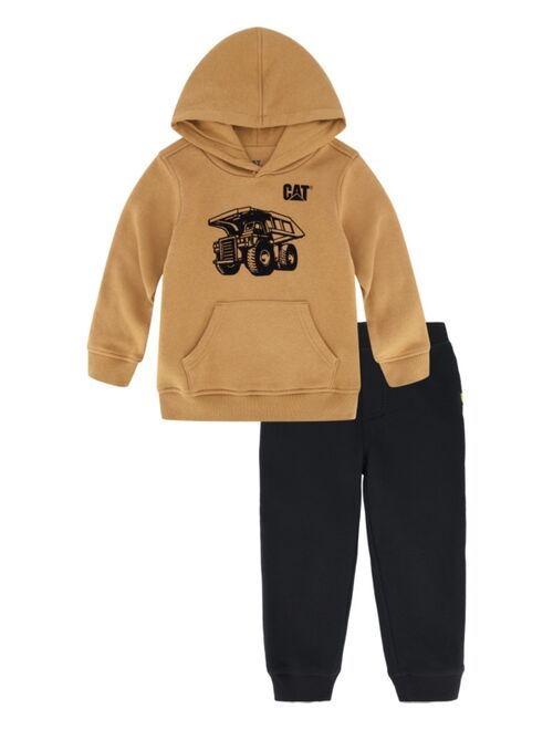 Caterpillar Toddler Boys R Signature Pullover Hoodie with Fleece Joggers Set, 2 Piece