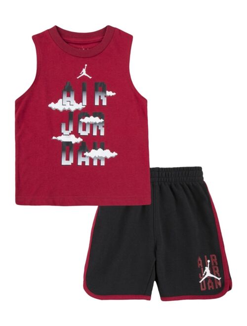 Jordan Toddler Boys Pixel Flight Muscle Tank and Shorts, 2 Piece Set