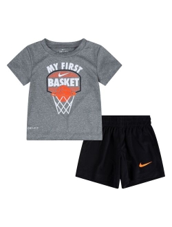 Toddler Boys Nike Dri-FIT Sports Graphic Tee & Shorts Set