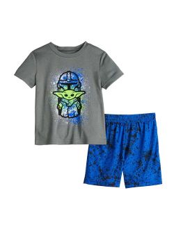 Toddler Boy Jumping Beans The Mandalorian Active Graphic Tee & Shorts Set