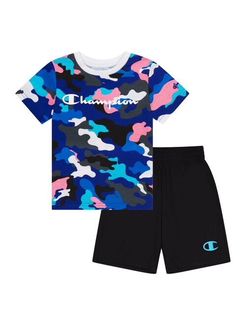 Boys 4-7 Champion Abstract Camo Graphic Tee & Shorts Set