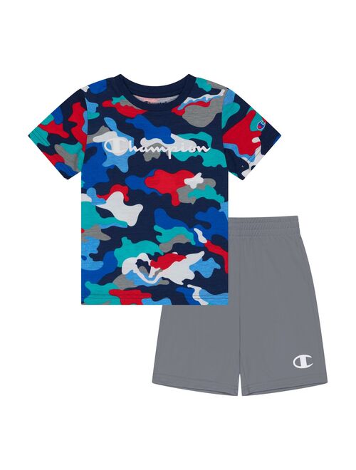 Boys 4-7 Champion Abstract Camo Graphic Tee & Shorts Set