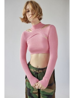 UO Ruby Cutout Turtleneck Sweater