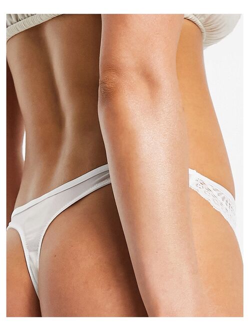 New Look lace thong in white