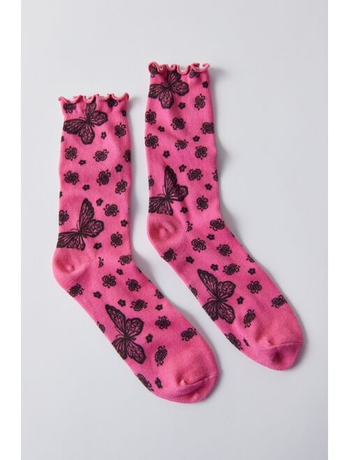 Urban Outfitters Zoe Icon Lettuce Edge Sock