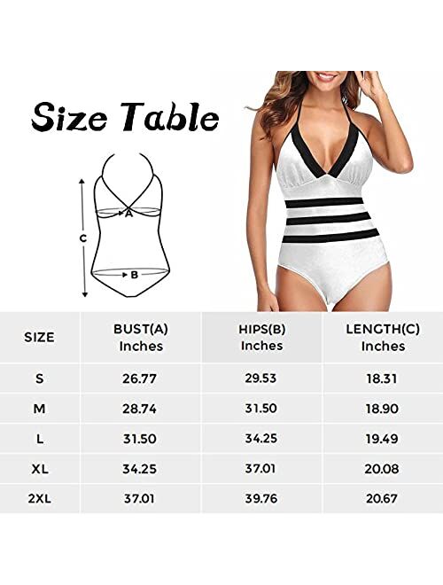 Interestprint Custom Face Women's One Piece Swimsuit Personalized Photo Print Zebra Pattern Bathing Suit Birthday for Girlfriend Wife