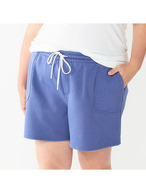 Plus Size Sonoma Goods For Life Drawstring Fleece Shorts