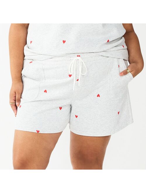 Plus Size Sonoma Goods For Life Drawstring Fleece Shorts