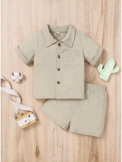 Baby Pocket Patched Top Shorts