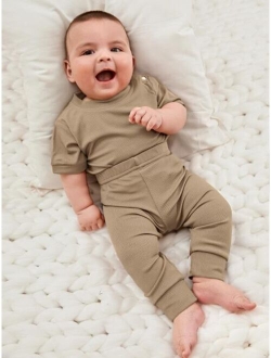 Baby Rib knit Tee Pants