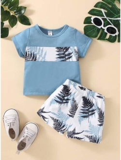 Baby Tropical Print Tee Shorts