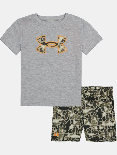 Under Armour Boys' Infant UA Fish Camo Short Sleeve & Shorts Set