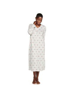 Petite Croft & Barrow Long Sleeve Nightgown