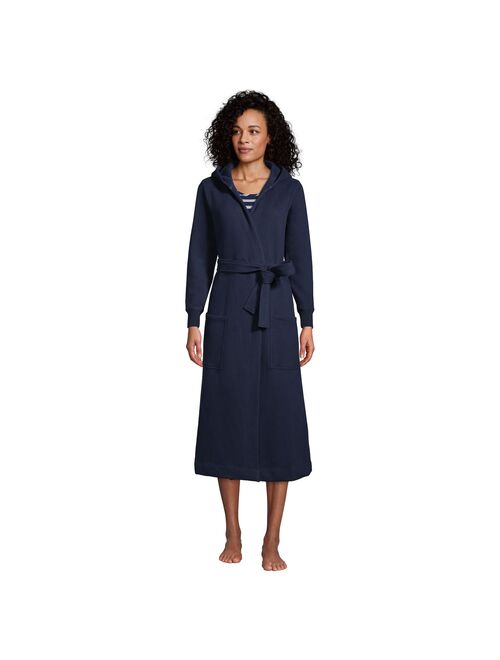 Women's Lands' End Serious Sweats Hooded Robe