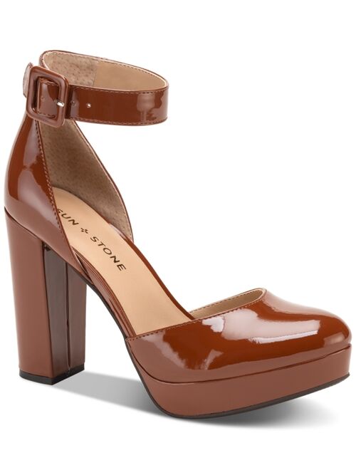 SUN + STONE Estrella Block-Heel Pumps, Created for Macy's