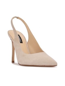 Women's Feather Slingback Pumps