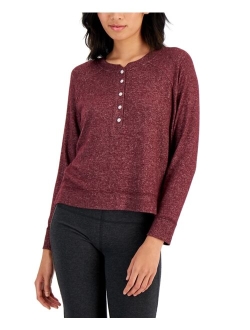 Women's Long-Sleeve Hacci Pajama Top, Created for Macy's