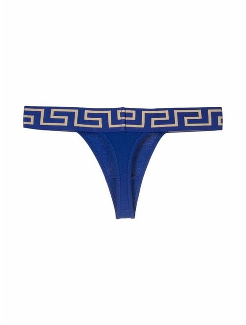 Versace Greca-print cotton thong