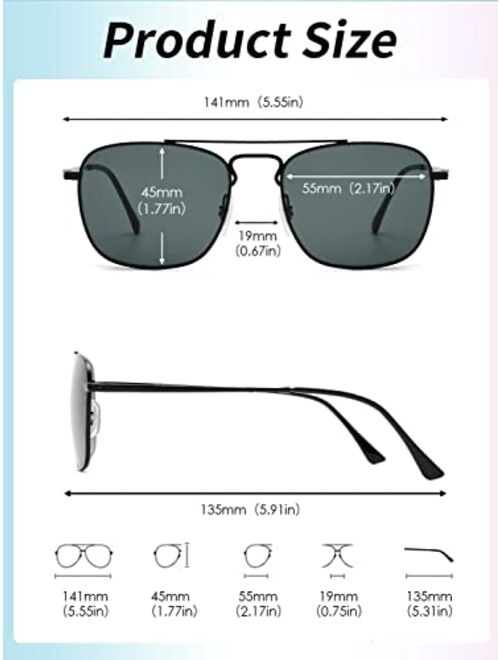 JIM HALO Retro Square Aviator Sunglasses Premium Glass Lens Flat Metal Eyewear Men Women