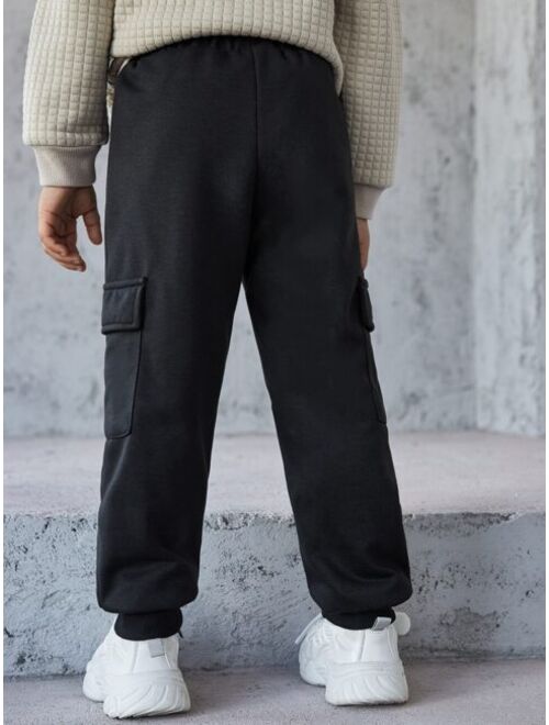 Shein Toddler Boys Flap Pocket Side Sweatpants