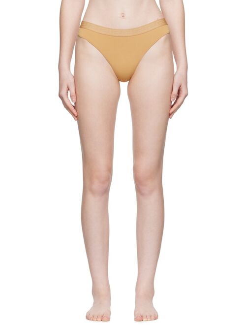 VERSACE UNDERWEAR Tan Greca Border Thong