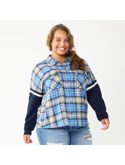 Juniors' Plus Size SO Fashion Flannel Shirt