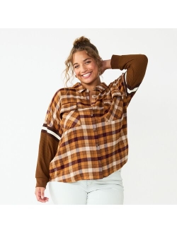 Juniors' Plus Size SO Fashion Flannel Shirt