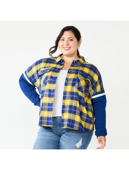 Juniors' Plus Size SO Fashion Flannel Shirt