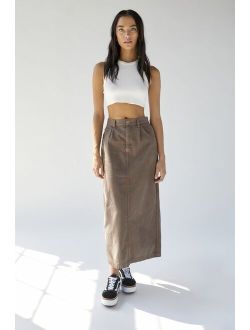 Remade Overdyed Denim Maxi Skirt