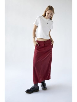 Remade Overdyed Denim Maxi Skirt