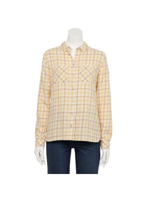 Women's Croft & Barrow The Extra Soft Plaid Flannel Shirt