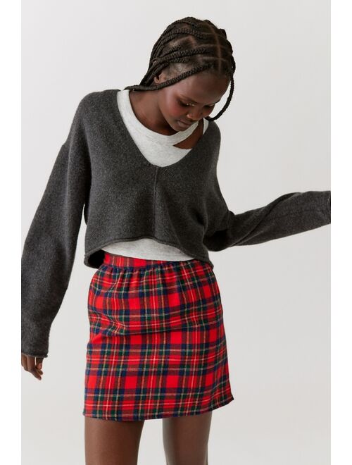 Urban Renewal Remade Plaid Pleated Mini Skirt